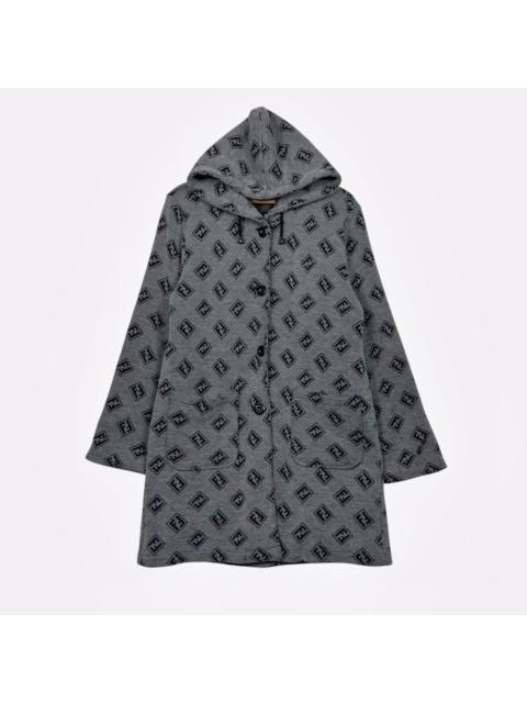 FENDI Vintage Fendi Monogram Hooded Wool Coat