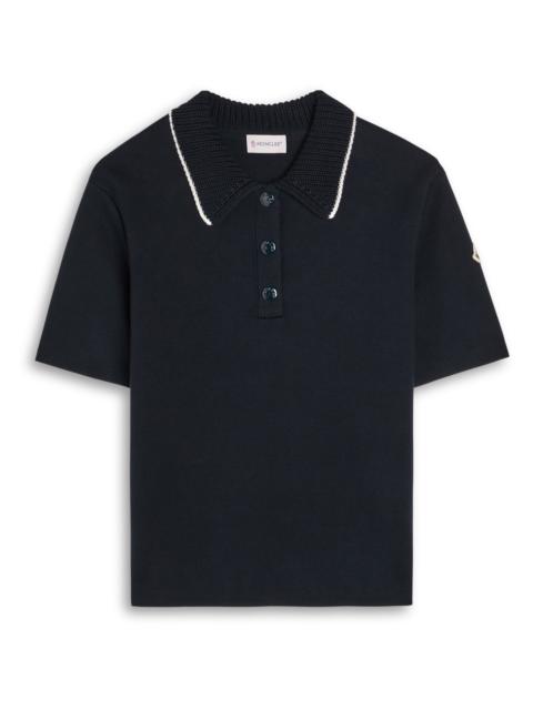 Moncler Moncler Knit Collar Cotton Polo Shirt