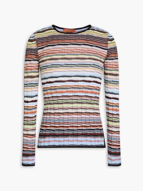 Missoni Ribbed striped cotton-blend sweater