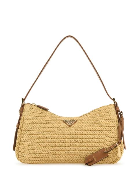 Prada Prada Women Raffia Large Aimee Shoulder Bag