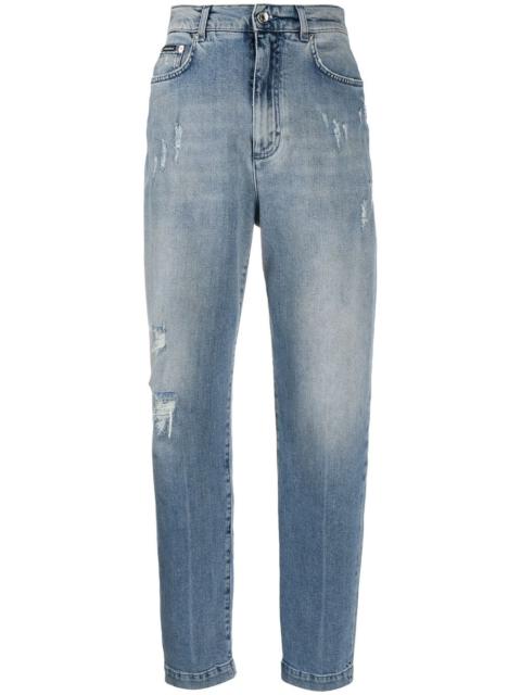 Dolce & Gabbana ripped detail boyfriend jeans