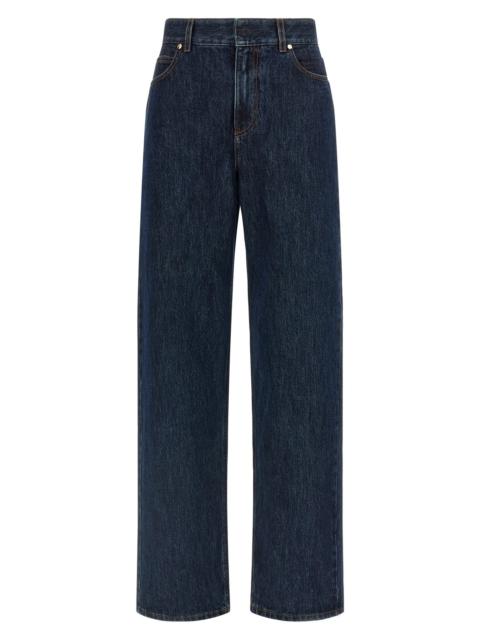 FENDI 'FF' padded jeans