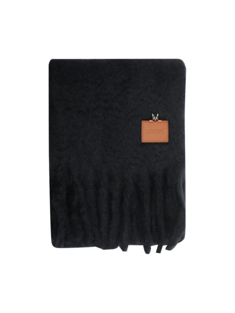 Loewe Loewe Women Mohair And Wool Scarf With Loewe And Cat Patch