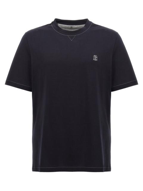 Brunello Cucinelli Brunello Cucinelli Men Logo Embroidery T-Shirt