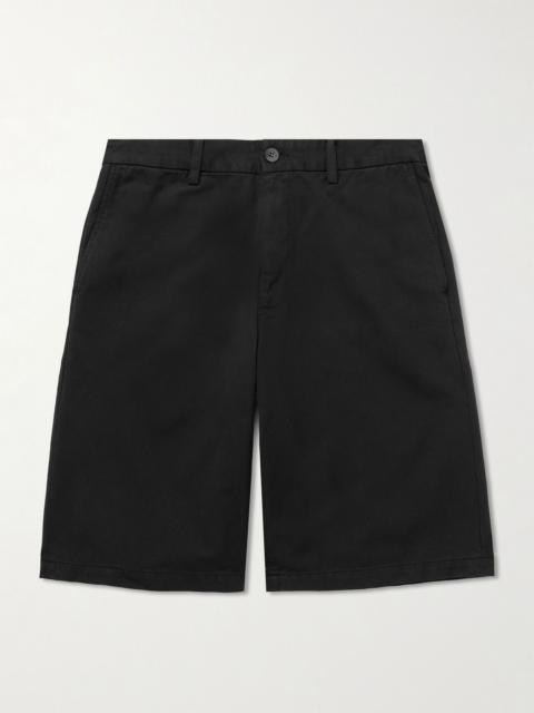AGOLDE Cosmo Straight-Leg Garment-Dyed Cotton-Twill Shorts Black