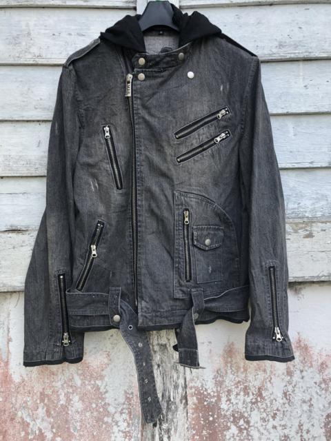 Other Designers Japanese Brand - In The Attic Hybrid Hooded Distressed Denim Jacket