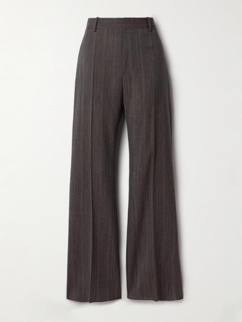 Bottega Veneta Striped Wool-blend Straight-leg Pants