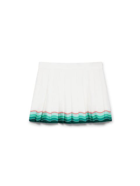 CASABLANCA Tennis Pleated Silk Pleated Mini Skirt