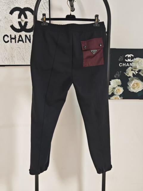 Prada Prada Metal Triangle Logo Pants