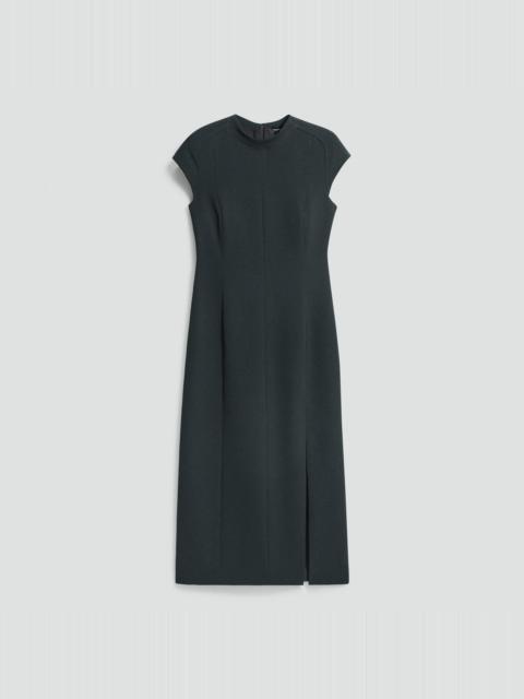 Theory Short-Sleeve Midi Dress in Admiral Crepe