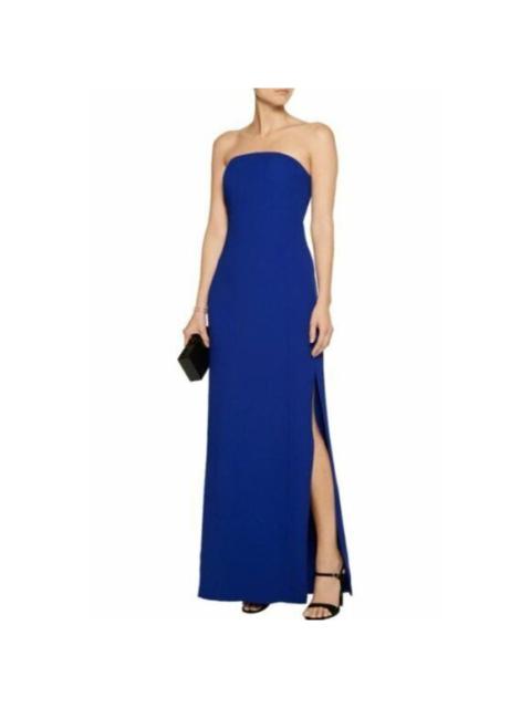 Other Designers ADAM LIPPES Blue Column Evening Dress Strapless Side Slits Gown Sz 0 NWT