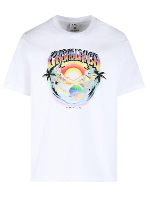 CASABLANCA Casablanca CASA Airspray White Cotton T-shirt