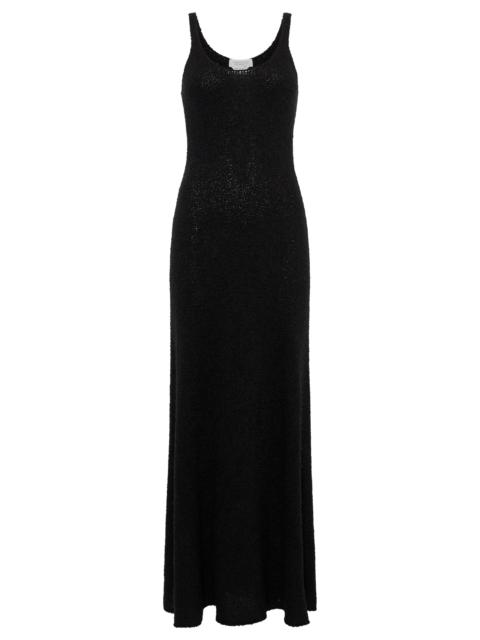 GABRIELA HEARST Ayla Knit Maxi Dress in Black Mulberry Silk