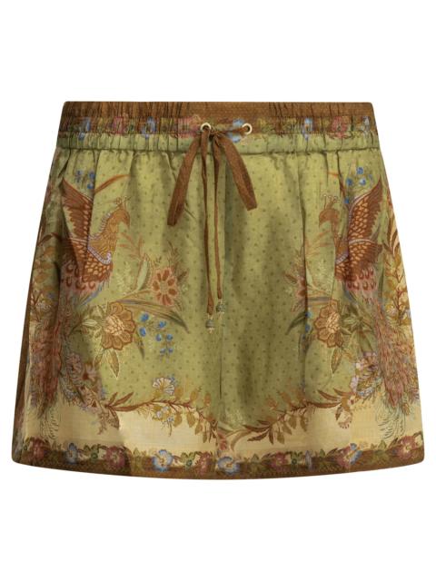 Zimmermann Zimmermann Indra Relaxed Lace-up Shorts Green