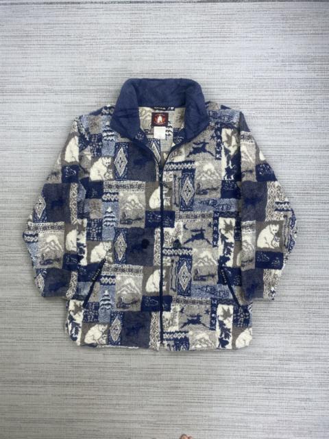 Other Designers Vintage Nanuk Canadian Polar Bear Full Printed Sherpa Jacket