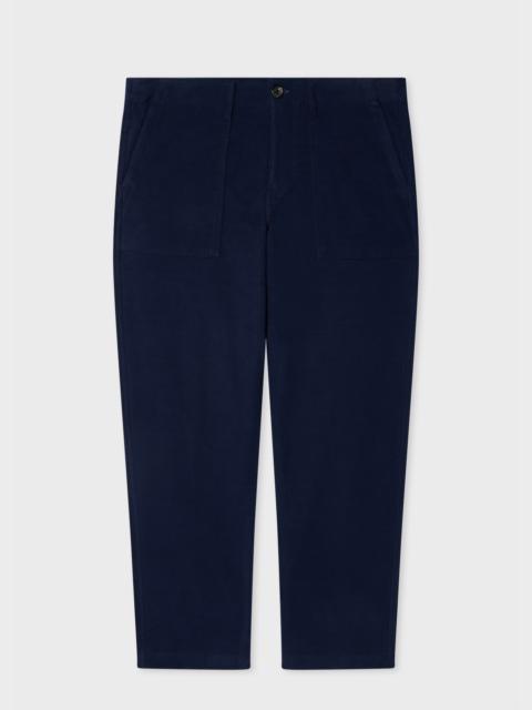 Paul Smith Navy Moleskin Patch-Pocket Trousers