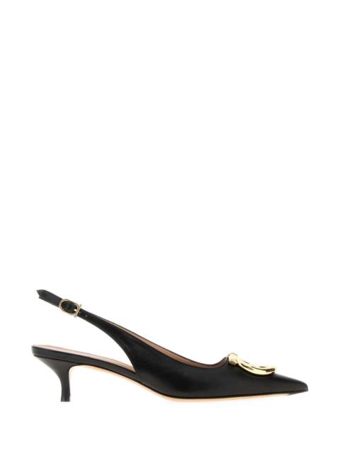 FERRAGAMO Salvatore Ferragamo Women Black Leather Sara 40 Pumps