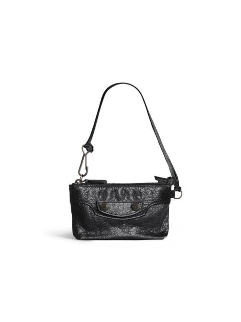 BALENCIAGA Women's Le City Zipped Pouch Charm in Black