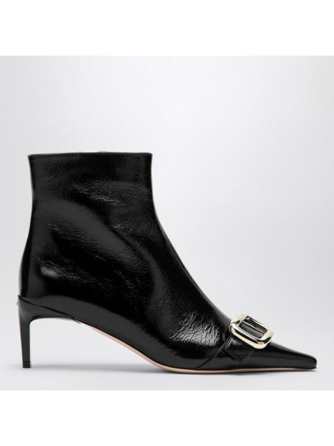 Roger Vivier Black Viv Canard Leather Ankle Boots Women