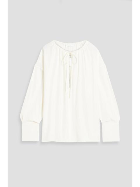 Helmut Lang Gathered satin blouse