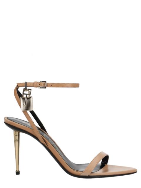 TOM FORD LEATHER SANDAL WITH PADLOCK