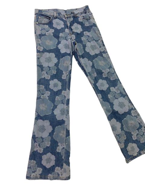 Other Designers Vintage - Flared LIB-ACE Flower Acidwash Overprint Denim S46K