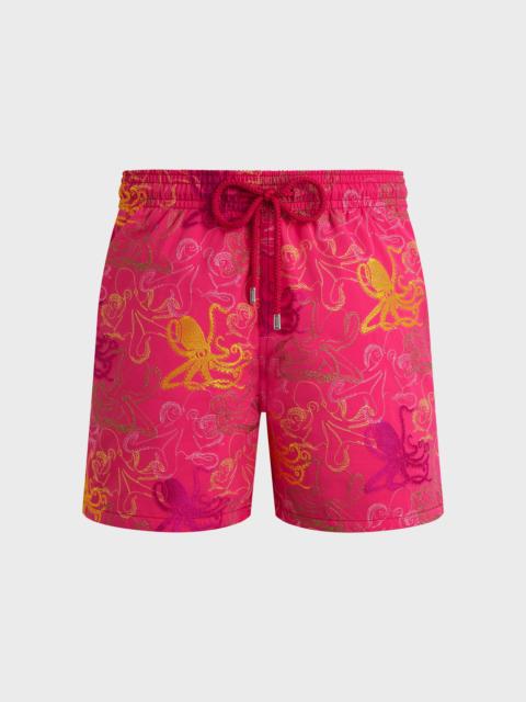 Vilebrequin Men Embroidered Swim Trunks Octopussy - Limited Edition