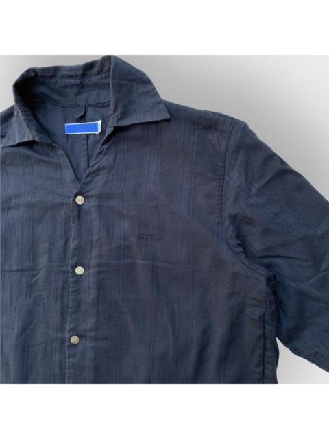 NUMBER (N)INE Vintage 90’s N(N) Open Collar Black Stripe Shirt