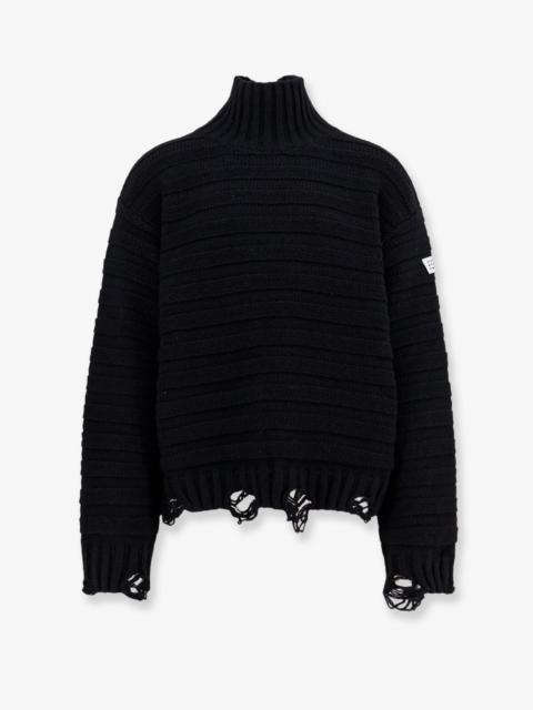 MM6 Maison Margiela Mm6 Maison Margiela Wool Blend Sweater With Distressed Effect