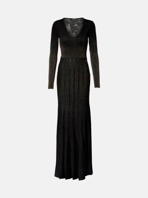 Roberto Cavalli Glitter pleated gown