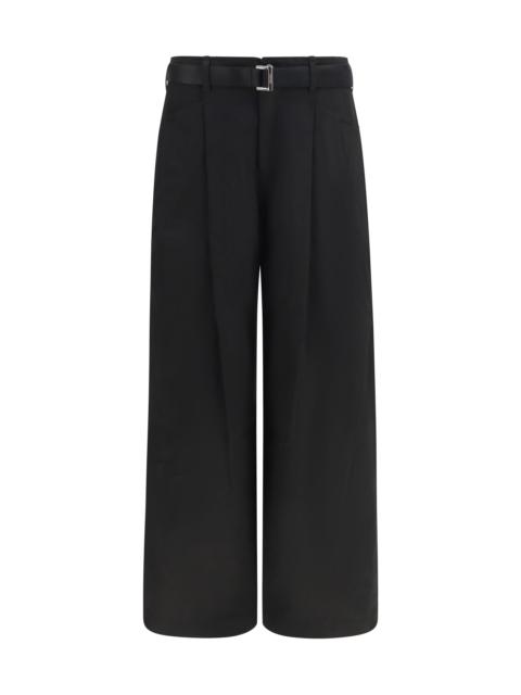 sacai Sacai Cotton Chino Pants Black Men