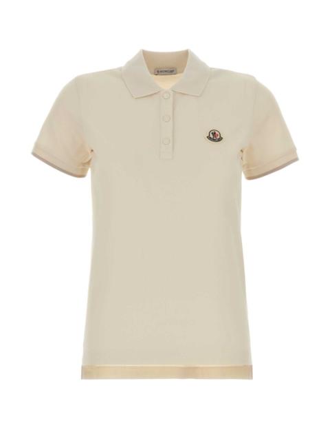 Moncler Moncler Women Cream Piquet Polo Shirt
