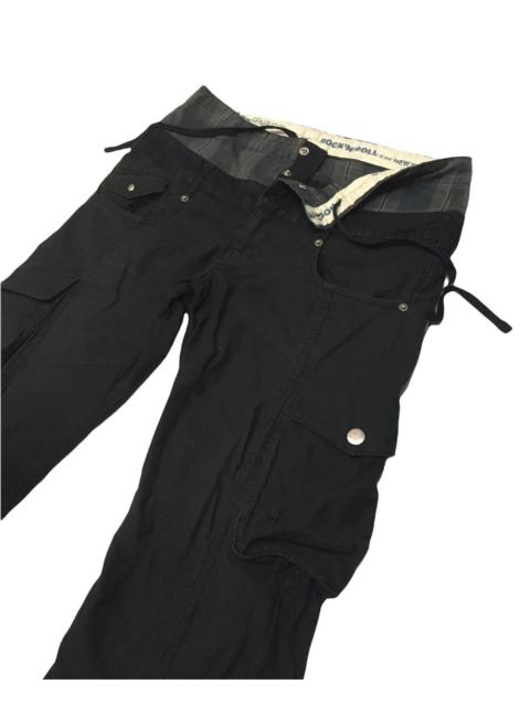 Japanese Brand - PPFM rock n roll cargo pocket double waist pants