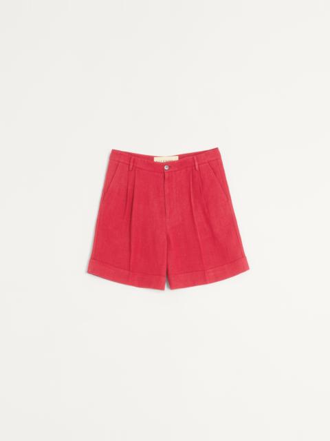 Valentino CUFFED LINEN BERMUDA SHORTS