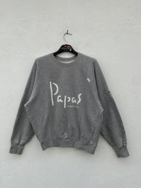 Other Designers Vintage - Vintage Papa’s Sweatshirt Mirror Logo Spell Out Fashion