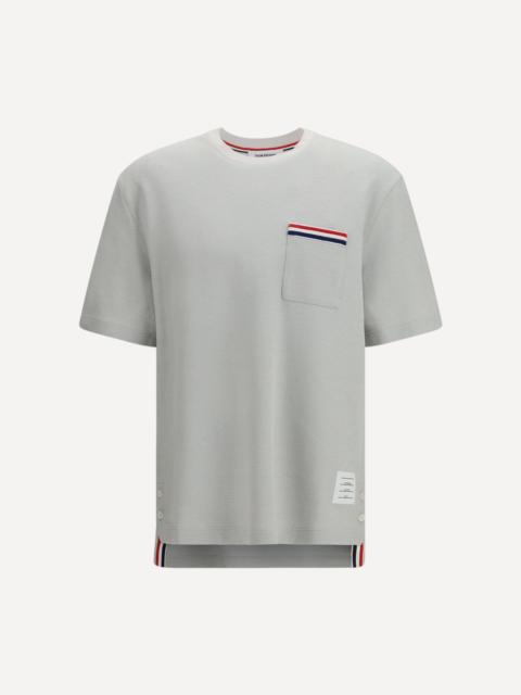 Thom Browne Short-sleeve cotton-linen T-shirt