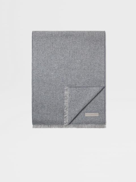 ZEGNA DARK GREY OASI CASHMERE SCARF