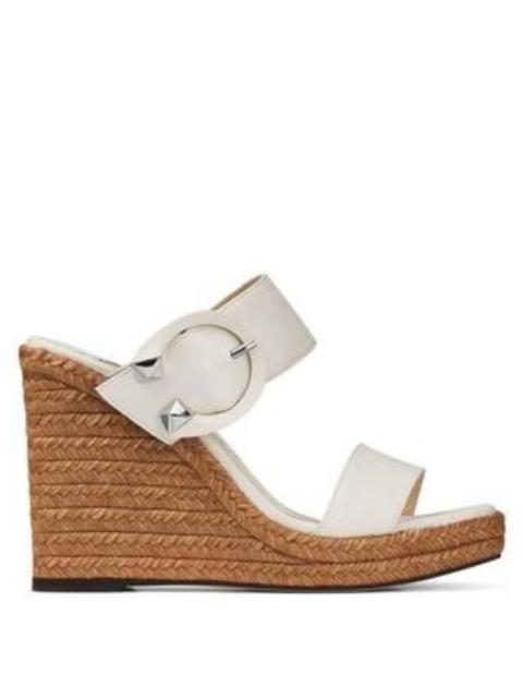 JIMMY CHOO Jimmy Choo Melian 110 Leather Wedge Sandals