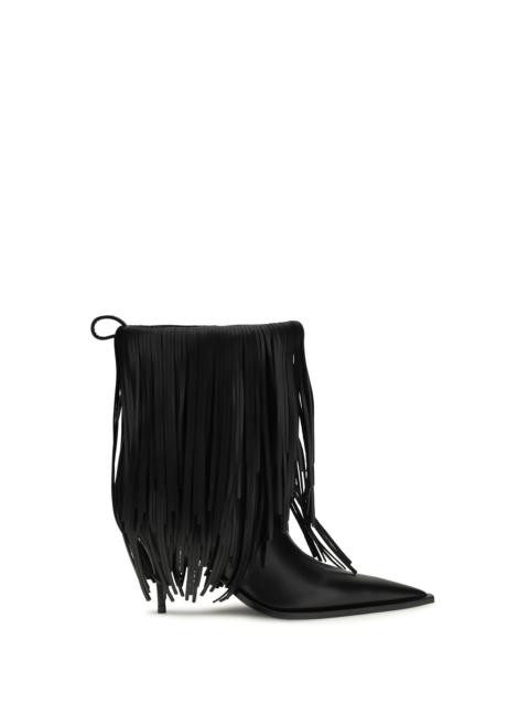 BALENCIAGA Balenciaga Women Avenue Fringe Ankle Boots