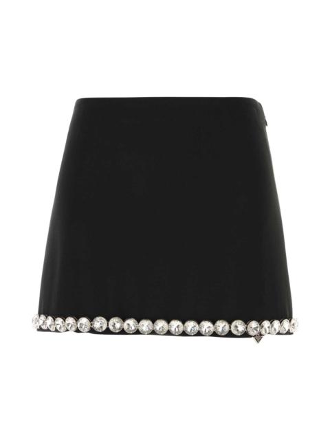 Prada Black Acetate Blend Mini Skirt