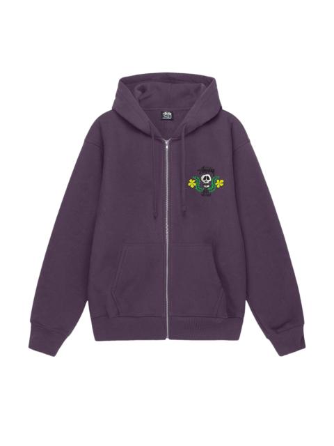 Stüssy Stussy Skull Crest Zip Hoodie 'Grape'