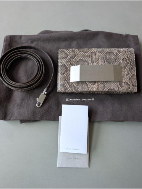 Rick Owens 💥SNAKESKIN SMALL GRIFFIN BEVEL CROSSBODY BAG
