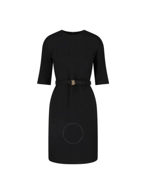 Burberry Monogram Motif Betled Crewneck Dress