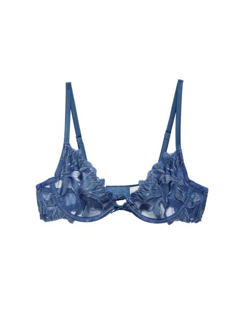 Fleur du Mal Lily Embroidery Plunge Demi Bra
