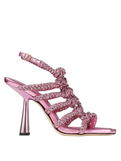 JIMMY CHOO Jimmy Choo Izobel 100 Metallic Lurex Sandals