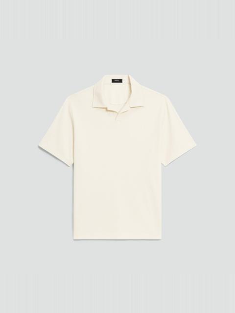 Theory Short-Sleeve Polo Shirt in Waffle-Knit Cotton
