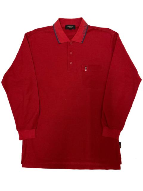 Other Designers Ysl Pour Homme - Yves Saint Laurent Long Sleeve Polo Shirts