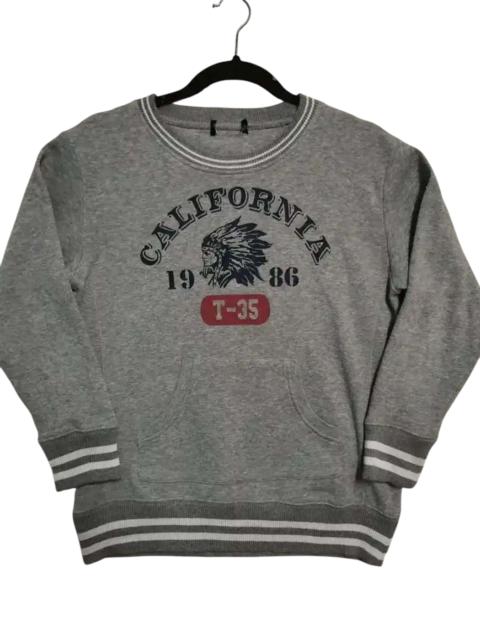 Other Designers Vintage California Red Indian Face 1986 Sweatshirt