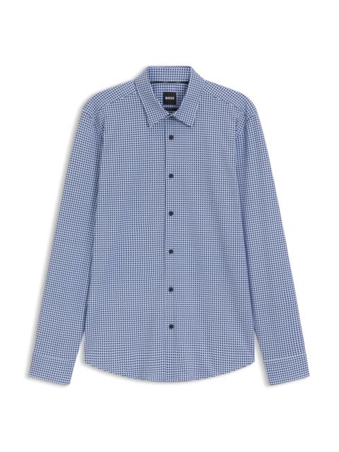 BOSS SLIM-FIT SHIRT IN PRINTED COTTON