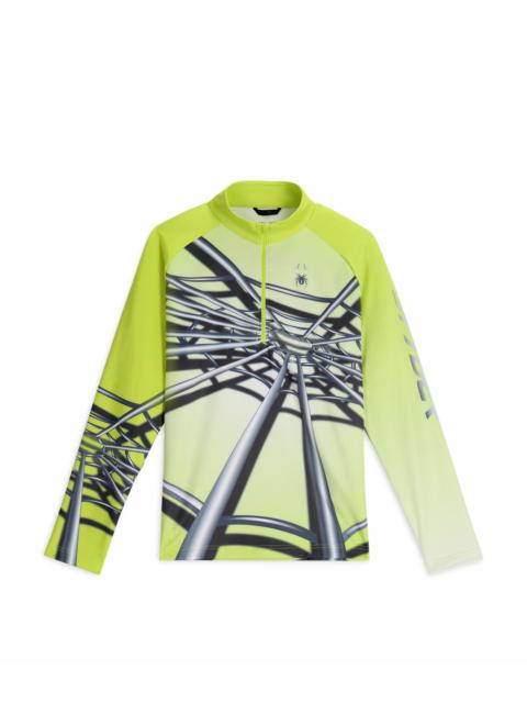 SPYDER Mens Legacy Half Zip T-Neck - Lime